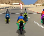 Course de moto en 3d