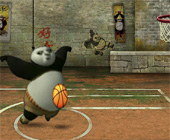 Kung Fu Panda joue au basket