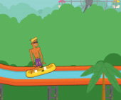 Dvaler un toboggan aquatique le plus vite possible sans tomber